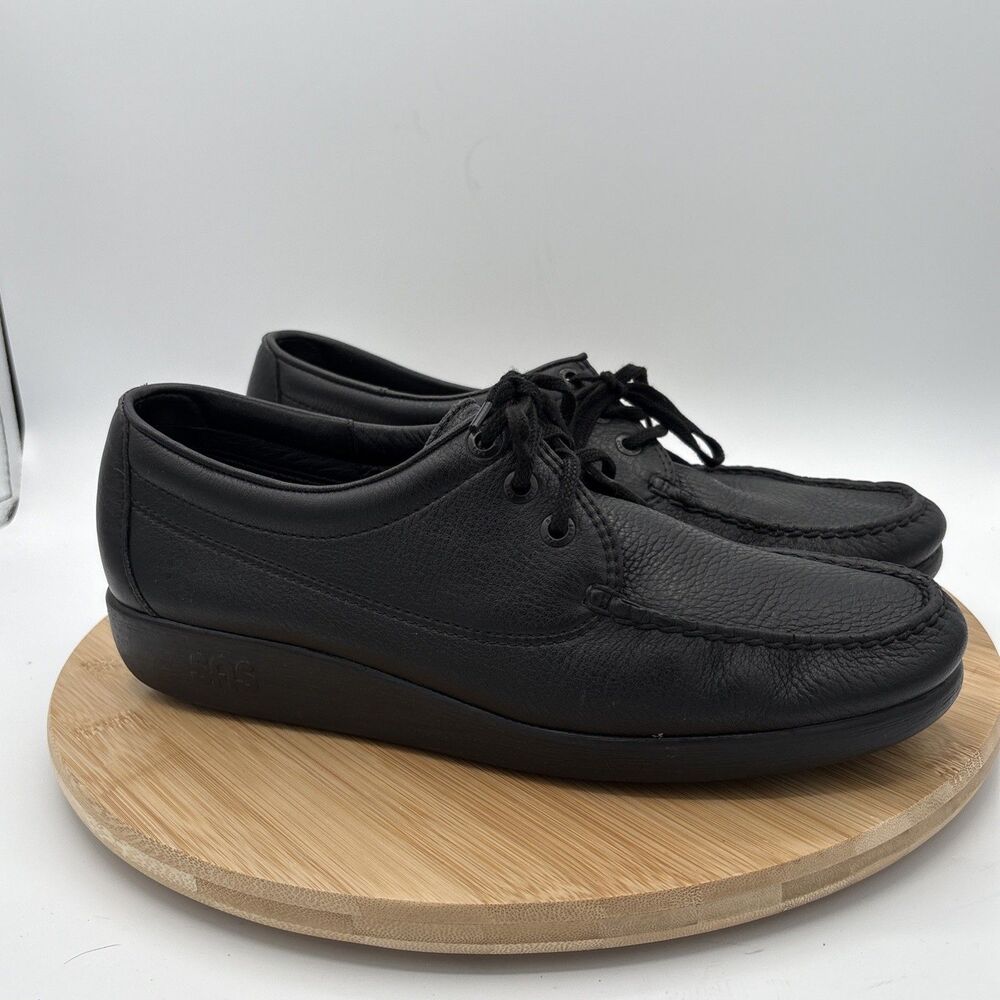 SAS Amigo 4.0 Moc Toe Lace Up Shoes Men’s 10.5 M Black Leather Comfort USA